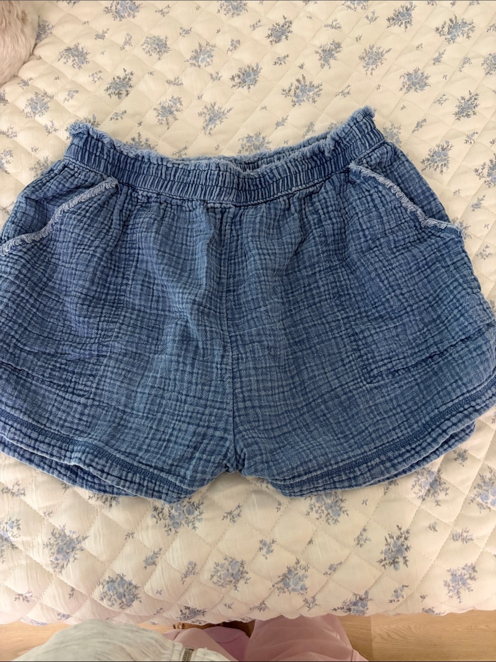 aerie Blue Gauze Athletic Shorts